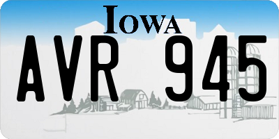 IA license plate AVR945