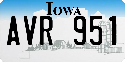 IA license plate AVR951