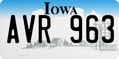IA license plate AVR963