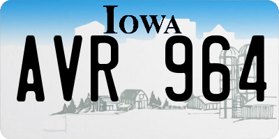 IA license plate AVR964