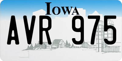 IA license plate AVR975
