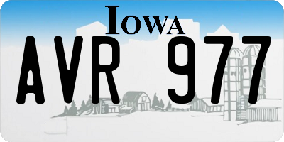 IA license plate AVR977