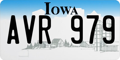 IA license plate AVR979