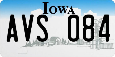 IA license plate AVS084