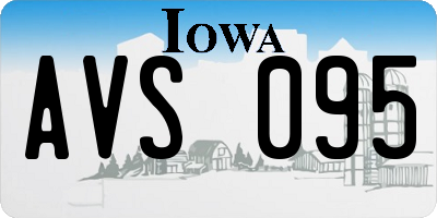 IA license plate AVS095