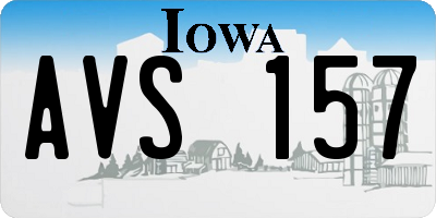 IA license plate AVS157
