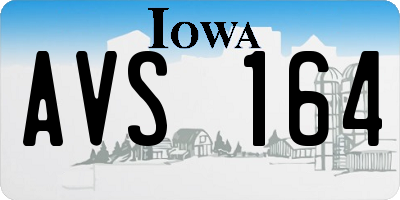 IA license plate AVS164