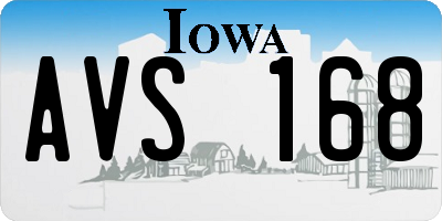 IA license plate AVS168