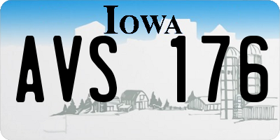 IA license plate AVS176