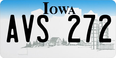IA license plate AVS272