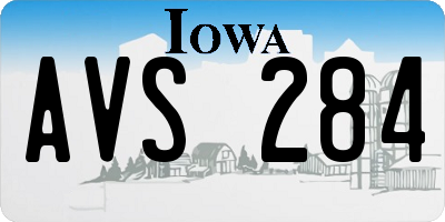 IA license plate AVS284