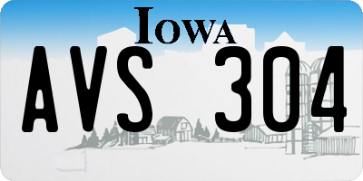 IA license plate AVS304