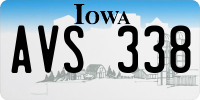 IA license plate AVS338