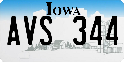 IA license plate AVS344