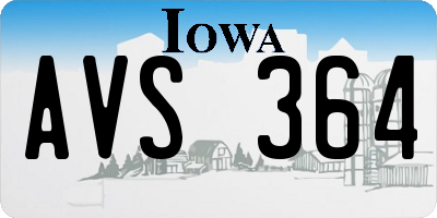 IA license plate AVS364