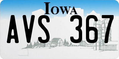 IA license plate AVS367