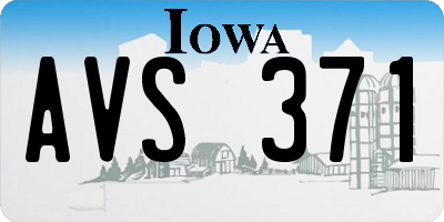 IA license plate AVS371