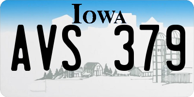 IA license plate AVS379