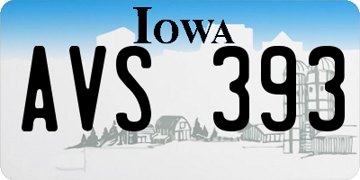 IA license plate AVS393
