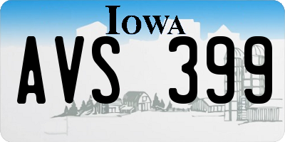 IA license plate AVS399