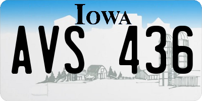 IA license plate AVS436