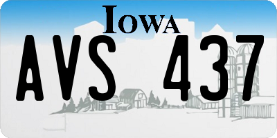 IA license plate AVS437