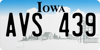 IA license plate AVS439