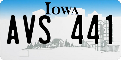 IA license plate AVS441