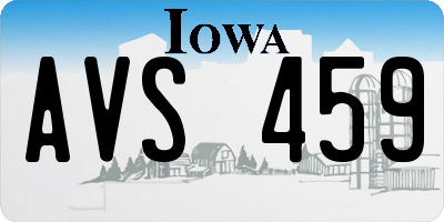 IA license plate AVS459