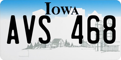 IA license plate AVS468