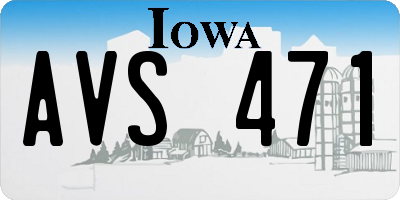 IA license plate AVS471