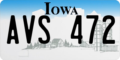 IA license plate AVS472