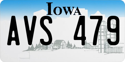 IA license plate AVS479