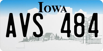 IA license plate AVS484
