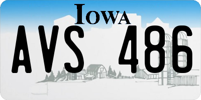 IA license plate AVS486