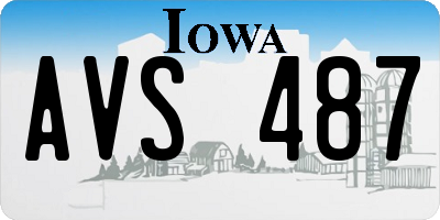 IA license plate AVS487