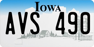 IA license plate AVS490