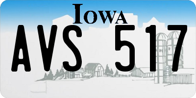 IA license plate AVS517