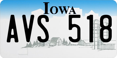 IA license plate AVS518