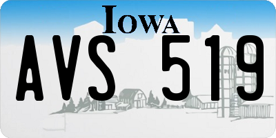 IA license plate AVS519