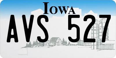 IA license plate AVS527
