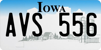 IA license plate AVS556