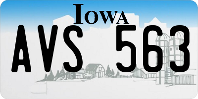 IA license plate AVS563