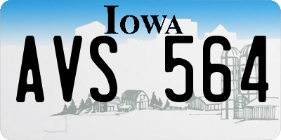 IA license plate AVS564