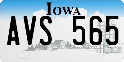 IA license plate AVS565