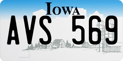 IA license plate AVS569