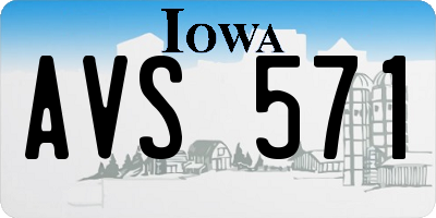 IA license plate AVS571