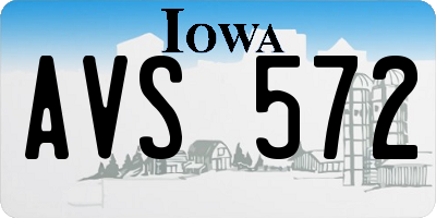 IA license plate AVS572