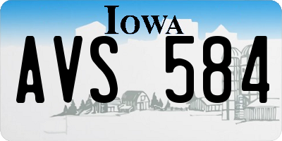 IA license plate AVS584