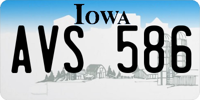 IA license plate AVS586